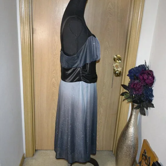 Collection Dressbarn Dreamy Romantic Sparkly Ombre Evening Event Party Dress - Picture 7 of 11